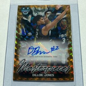 2023 Topps Bowman Masterpieces Dillon Jones Weber St / OKC AUTO /50 Gold Card